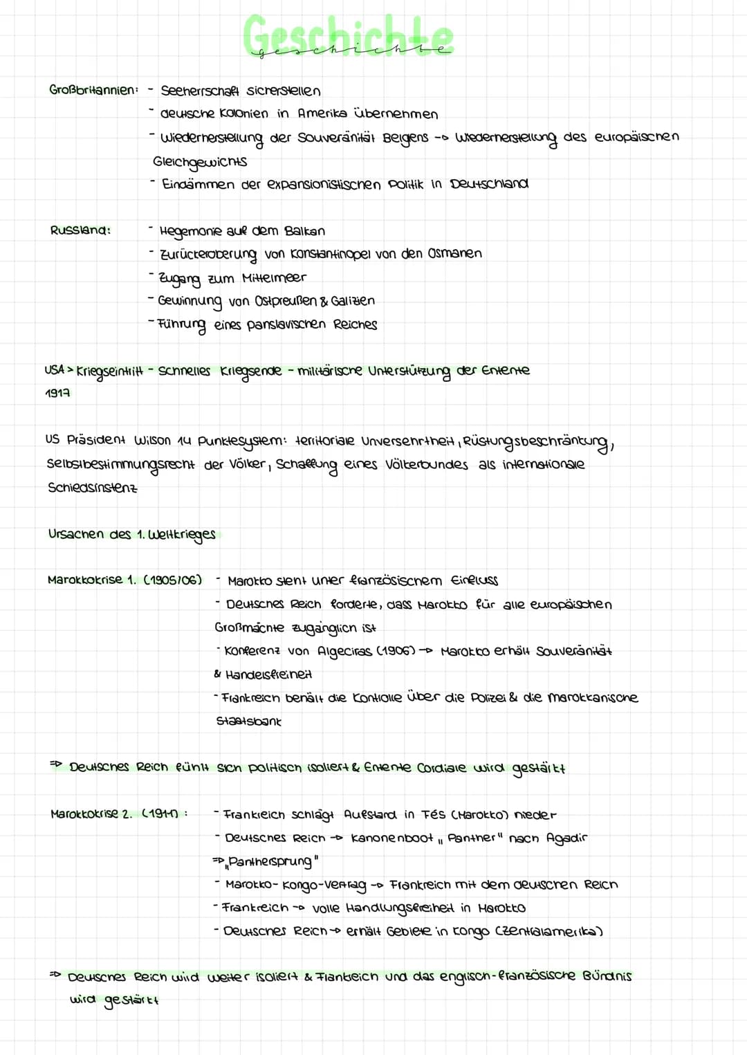 1. Weltkrieg
1. Neue Bündniskonstellationen
→ vor 1. WK: 2 feindliche Bündnis blöcke entstanden Dreibund & Entente
(Triple Entente, Entente 