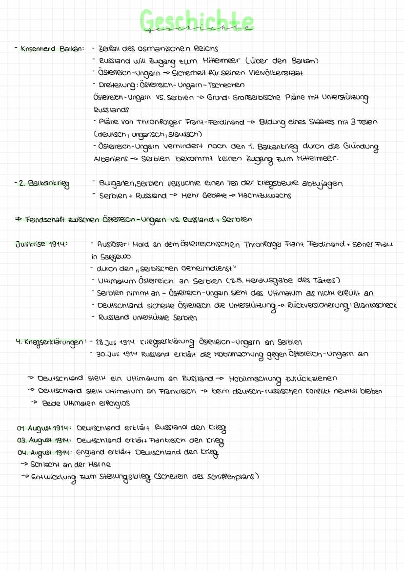 1. Weltkrieg
1. Neue Bündniskonstellationen
→ vor 1. WK: 2 feindliche Bündnis blöcke entstanden Dreibund & Entente
(Triple Entente, Entente 