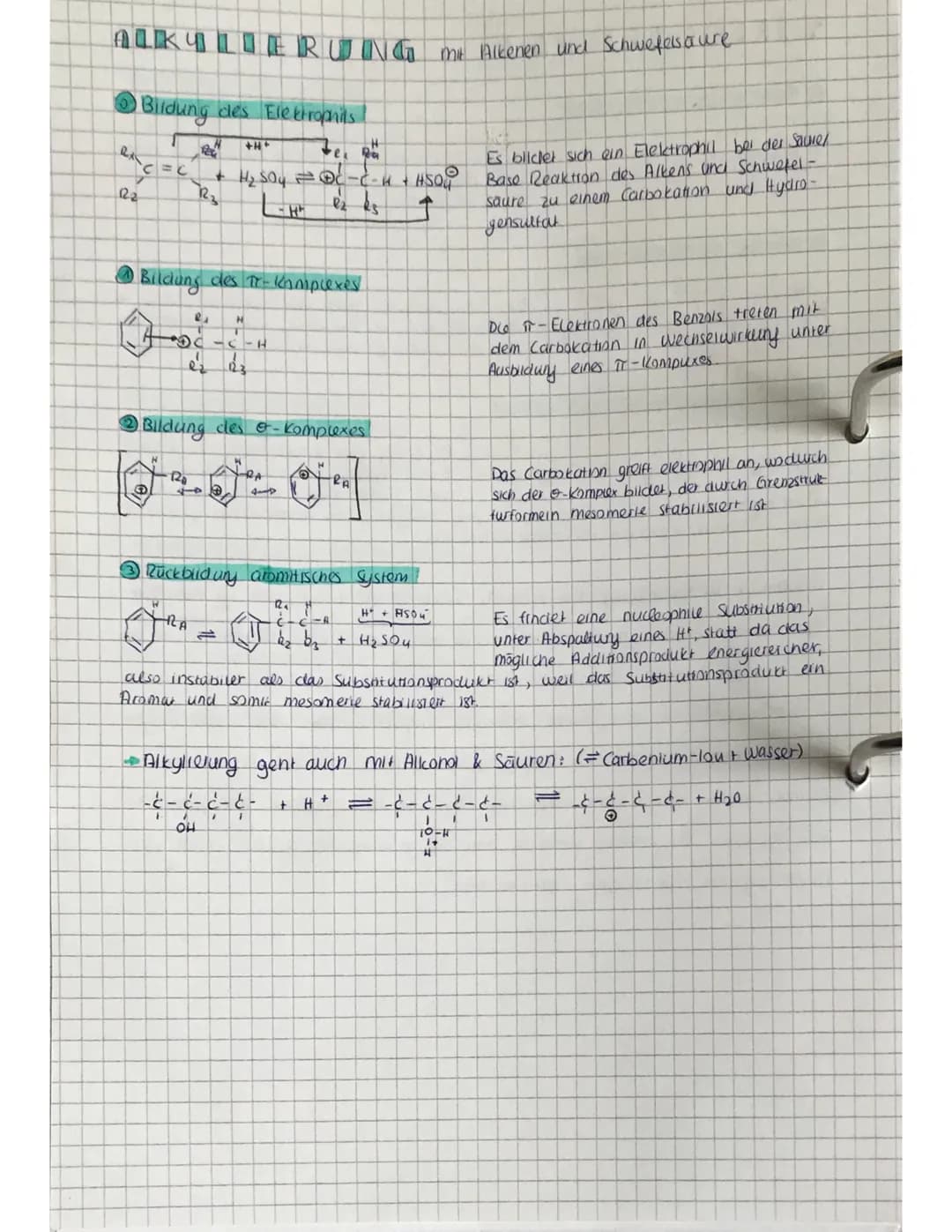 AROMATEN O
0
• obene, cyclische Moleküle mit großer Mesomerie energie, Stabilisierung durch
delokalisierte Elektronen
"Samtliche Ringatome g