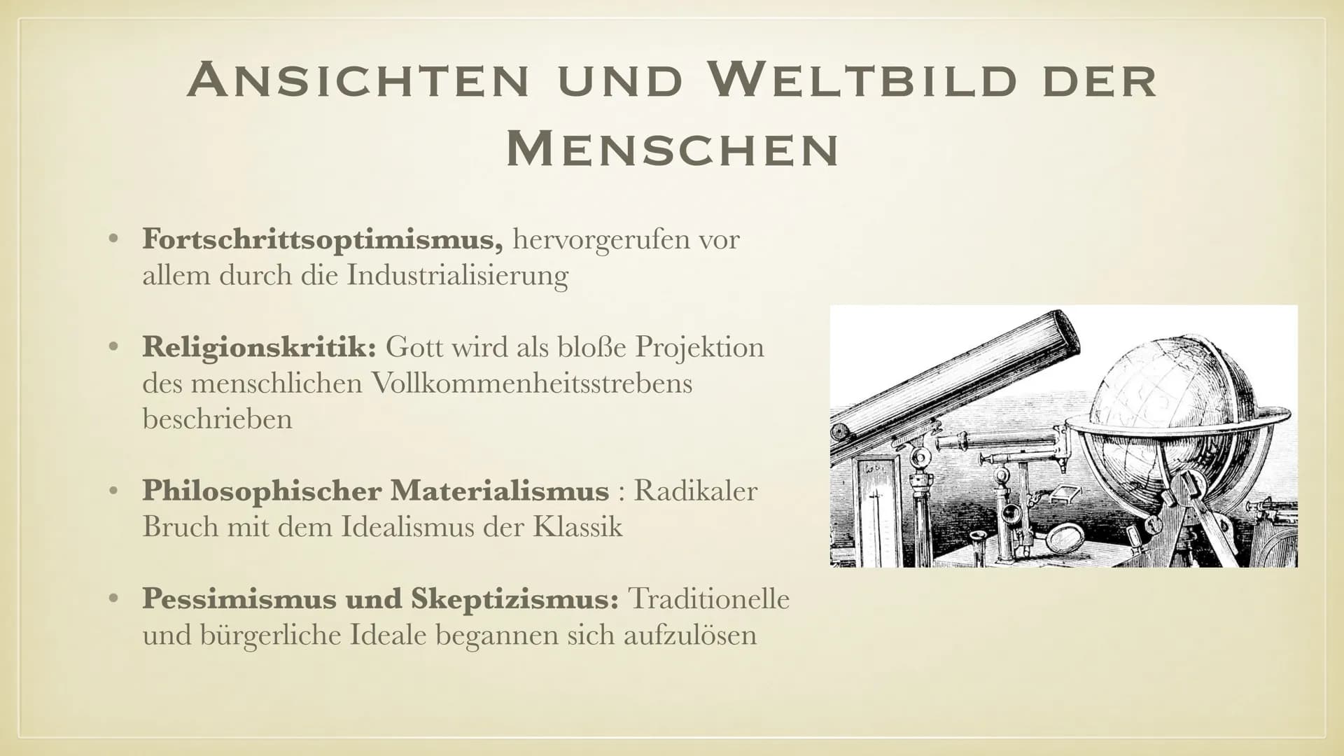 REALISMUS
ÜBER DIE LITERARISCHE EPOCHE ●
Begriffserklärung
• Geschichtlicher & philosphischer Hintergrund
●
●
●
●
●
GLIEDERUNG
●
Autoren & W