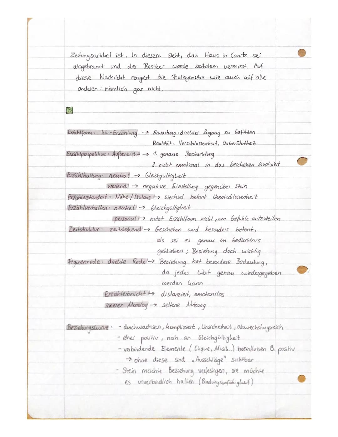 Erzähltextanalyse-Sommerhaus, später
Aufbau! @Einleitung: Thema Geschichte + Szene
M
Ⓒ Kontextualisierung 1: Kontext - Inhalt Szene - Kontex