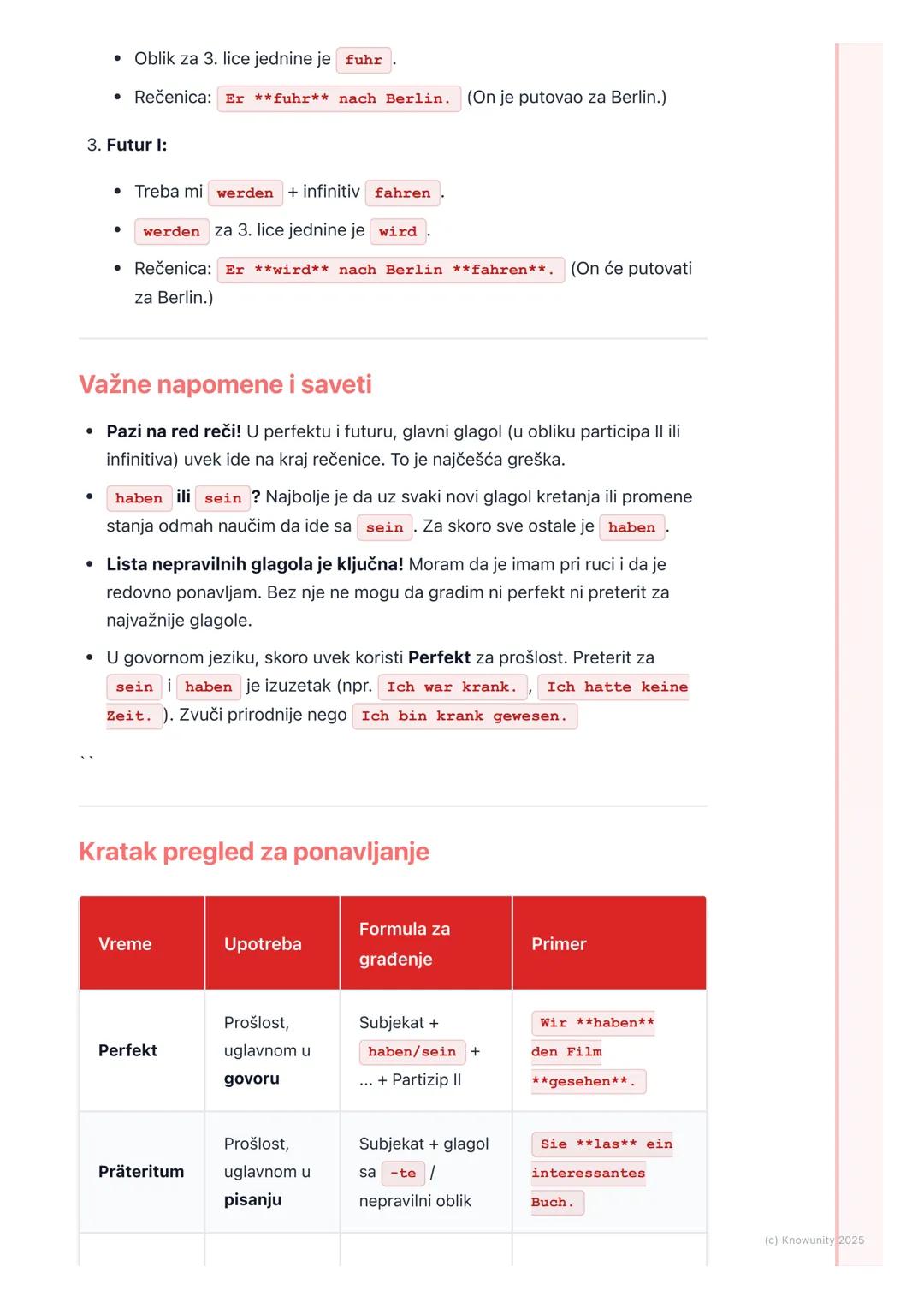 # Vremena glagola (Perfekt,
Präteritum, Futur I)

Uvod u glagolska vremena

Ovo je bitno za kontrolni. Moram da razumem razliku između prošl