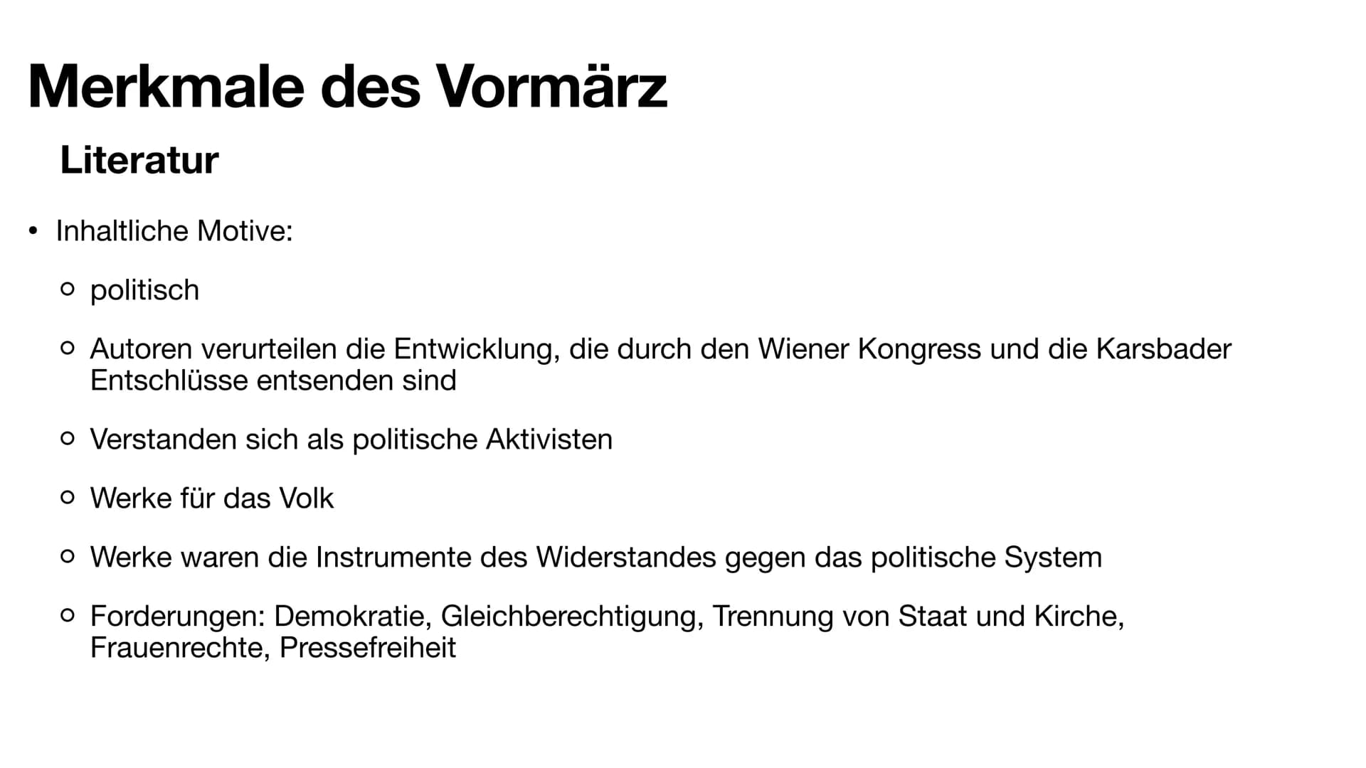 Epoche: Vormärz
Von Nico Thielemann und Katharina Müller Inhaltsübersicht:
Historischer Kontexte
Gesellschaftliche Faktoren
Literatur
Georg 