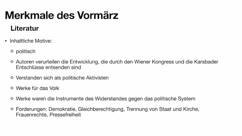 Epoche: Vormärz
Von Nico Thielemann und Katharina Müller Inhaltsübersicht:
Historischer Kontexte
Gesellschaftliche Faktoren
Literatur
Georg 