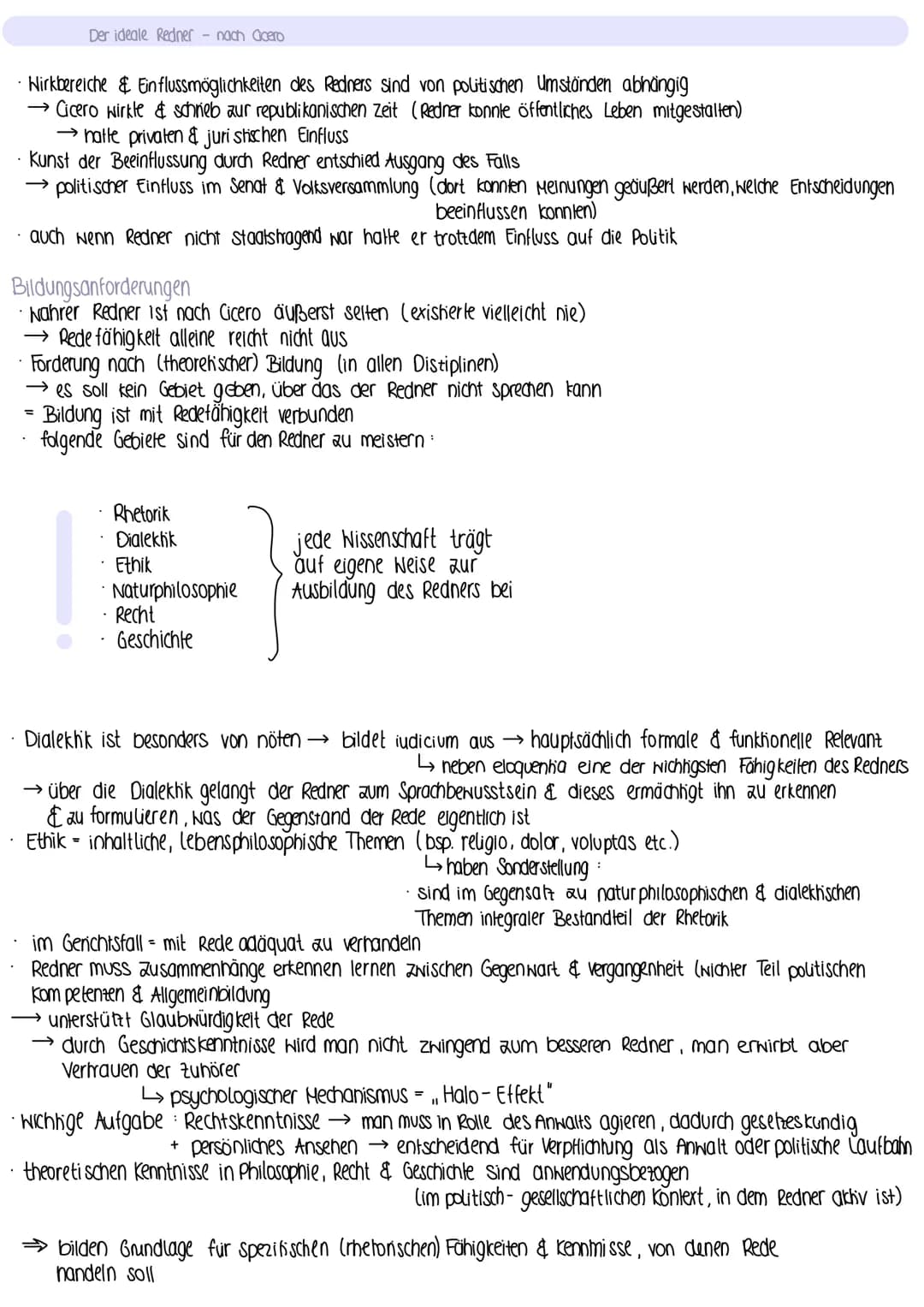 Rhetorik
Q₁
Bild des Redners
vir doctus (universale Bildung)
vir bonus, vir honestus (moralisch ehrenhaft)
System der Rhetorik
3 Redearten (