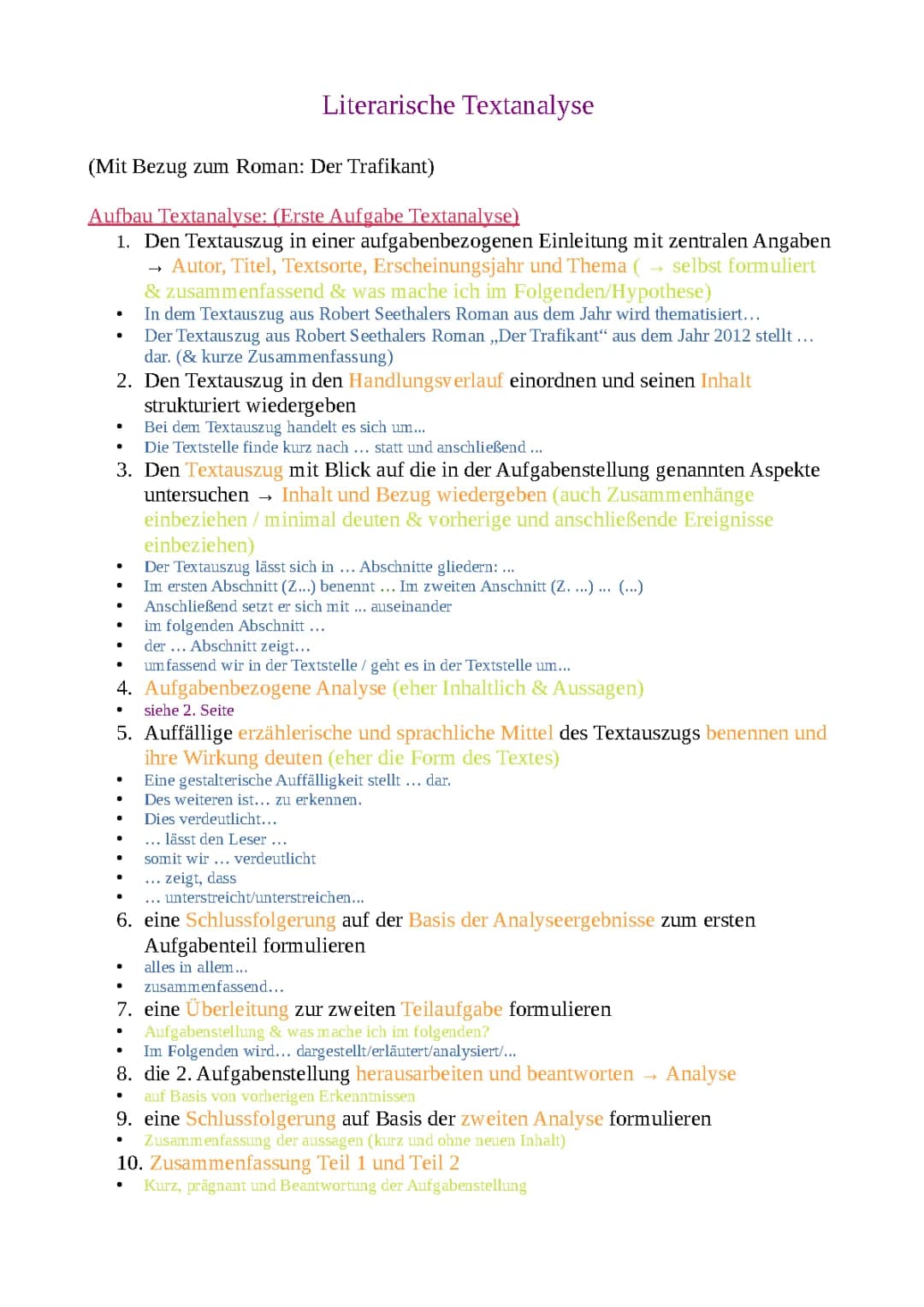 literarische Textanalyse 