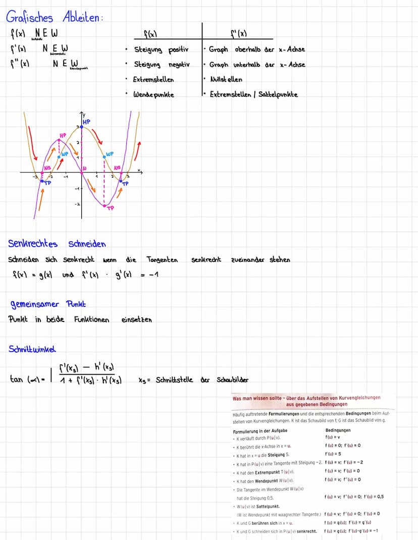 -Analysis
Ableitungen: f'(x) ist die Steigung von f(x)
Potenzregel: f(x) = ax² + bx +
f'(x) = 2ax
Exponent nach vorne
Faktorregel: f(x)= r. 