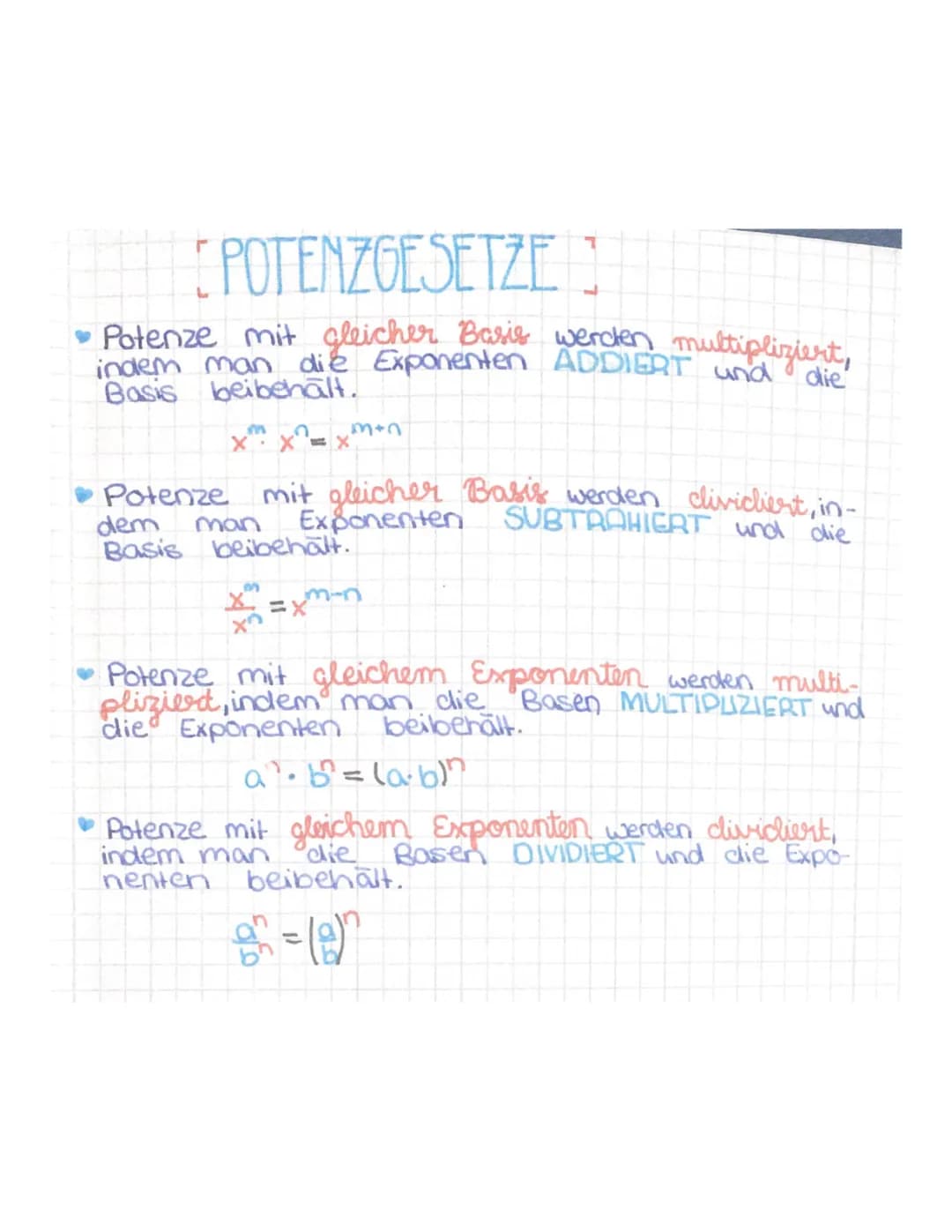 Potenzgesetze