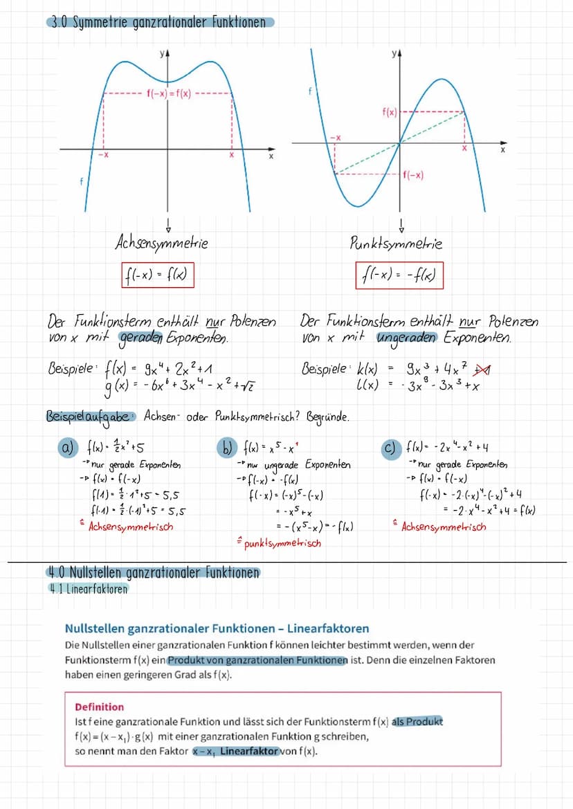 Themen
• Ganzrationale Funktionen Def.
Globalverlauf
Matheklausur 113
INFORMATION
Den Term einer
ganzrationalen
Funktion nennt man
auch Poly