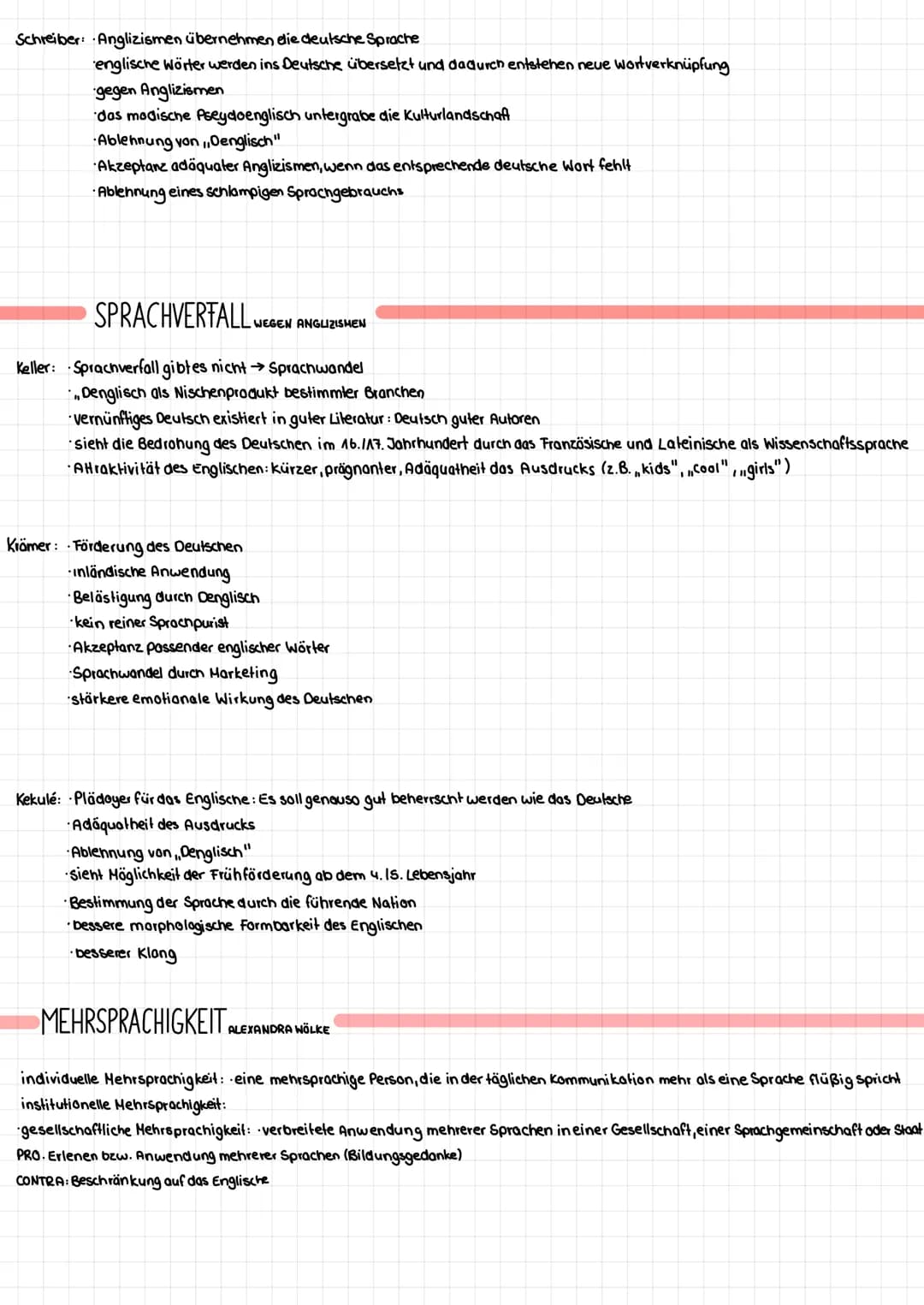 Sprachliche Zeichen: Verknüpfung
von Lautbild und Vorstellung
•Mittel zum Ausdruck von
Gedanken und Gefühlen
Sprache
Sprache ist eine Gemein