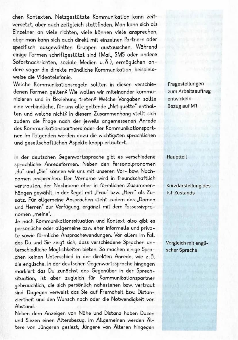 Netiquette: Angemessene und wertschätzende
Kommunikation im Netz
Aufgabenart
Materialgestütztes Verfassen eines Textes mit fachspezifischem 