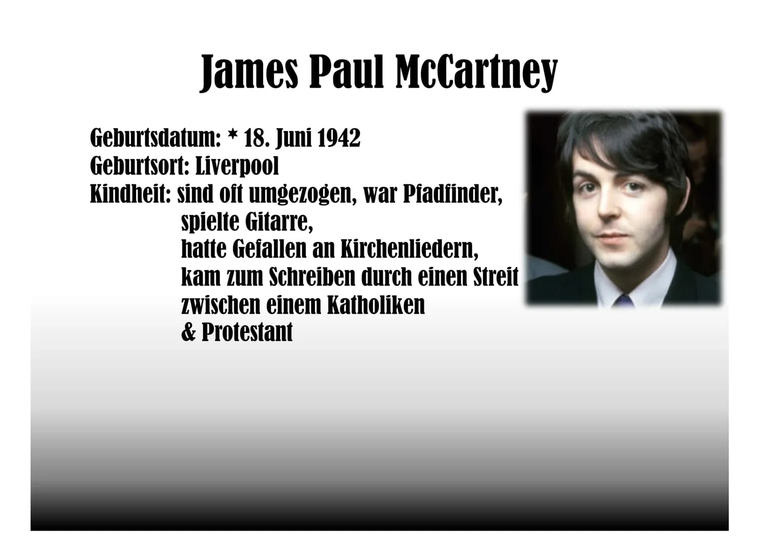 
<p>Die Bandmitglieder der Beatles waren John Lennon, Paul McCartney, George Harrison und Ringo Starr. Jedes Mitglied spielte ein Instrument