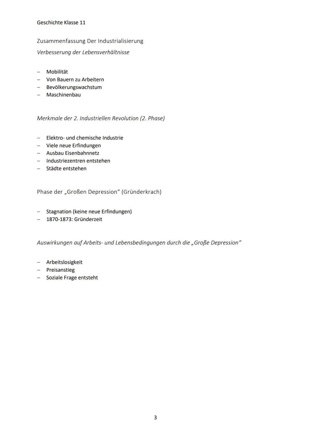 Geschichte Klasse 11
1. DIE GRUNDLAGEN EINER MODERNEN GESELLSCHAFT IN WIRTSCHAFT UND
POLITIK IN DEUTSCHLAND
1.1 der Industrialisierungsproze