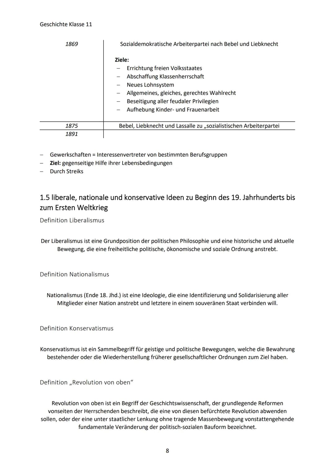 Geschichte Klasse 11
1. DIE GRUNDLAGEN EINER MODERNEN GESELLSCHAFT IN WIRTSCHAFT UND
POLITIK IN DEUTSCHLAND
1.1 der Industrialisierungsproze