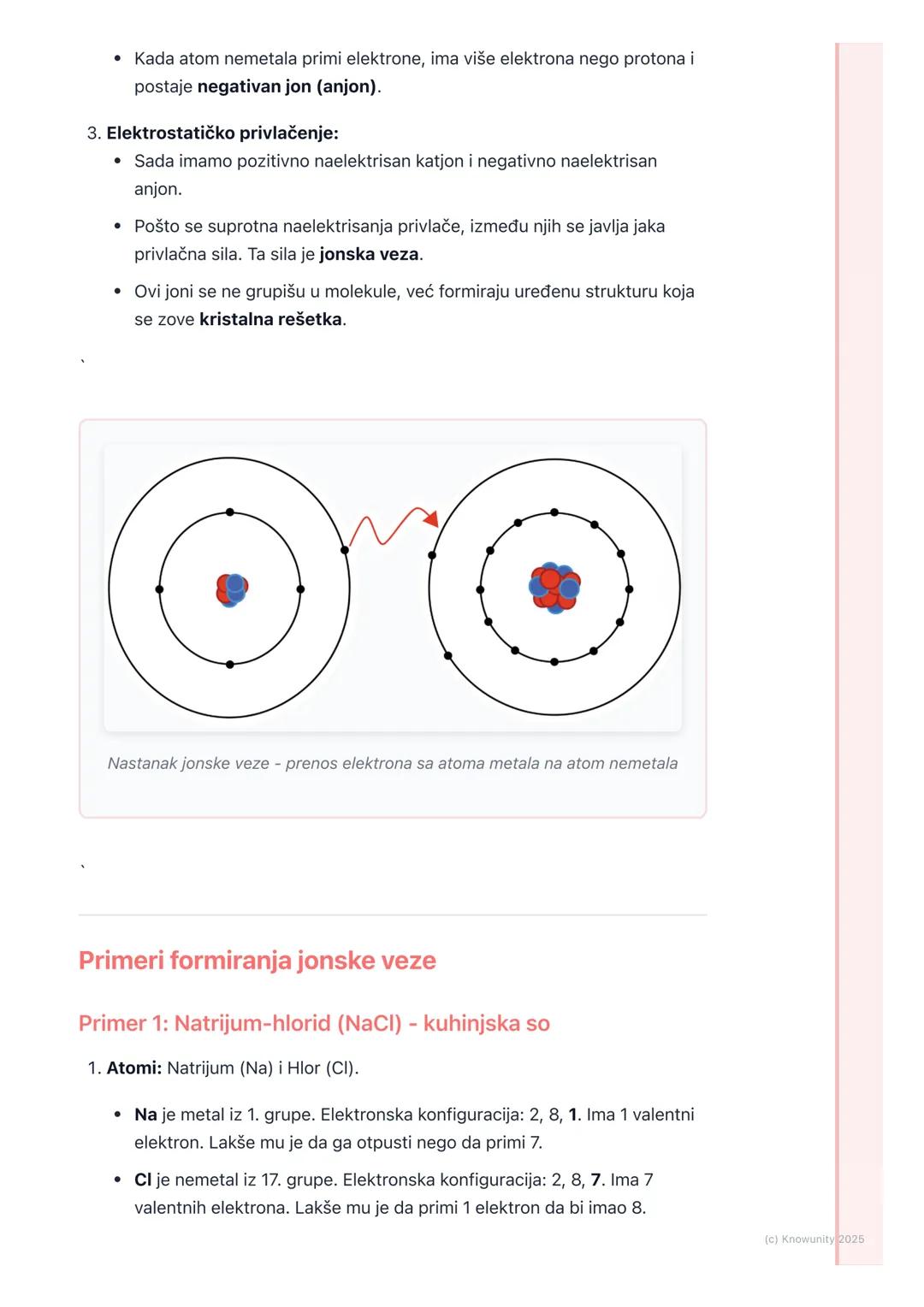 # Jonska veza

Uvod u jonsku vezu

Hemijske veze su sile koje drže atome zajedno u molekulima i jedinjenjima.
Jedna od osnovnih vrsta hemijs