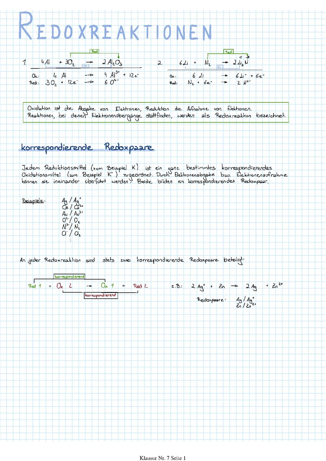 Redoxreaktionen und Elektrochemie