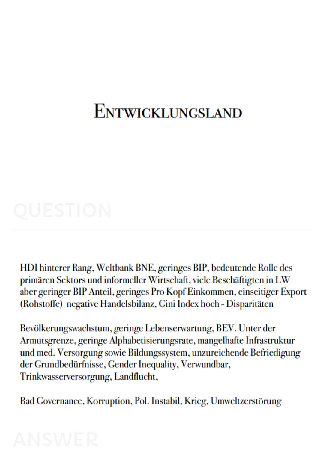 Geo
Karteikarten
- PUSH FAKTOREN
QUESTION
Krieg, politische Instabilität, Naturkatastrophen, Armut, Infrastruktur,
Bildungseinrichtungen, me