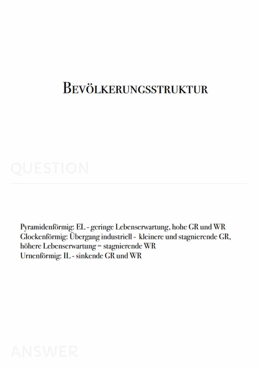 Geo
Karteikarten
- PUSH FAKTOREN
QUESTION
Krieg, politische Instabilität, Naturkatastrophen, Armut, Infrastruktur,
Bildungseinrichtungen, me