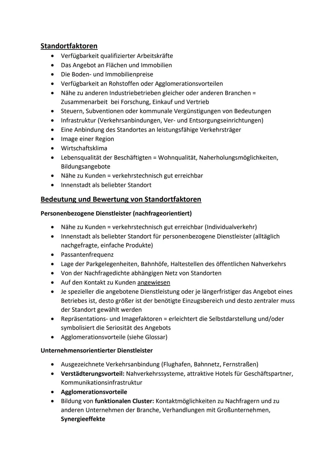 Bedeutungswandel von Standortfaktoren
Glossar:
Altindustrieller Standort
diversifiziert
Diversifizierung
Agglomerationsvorteile
Primärer Sek