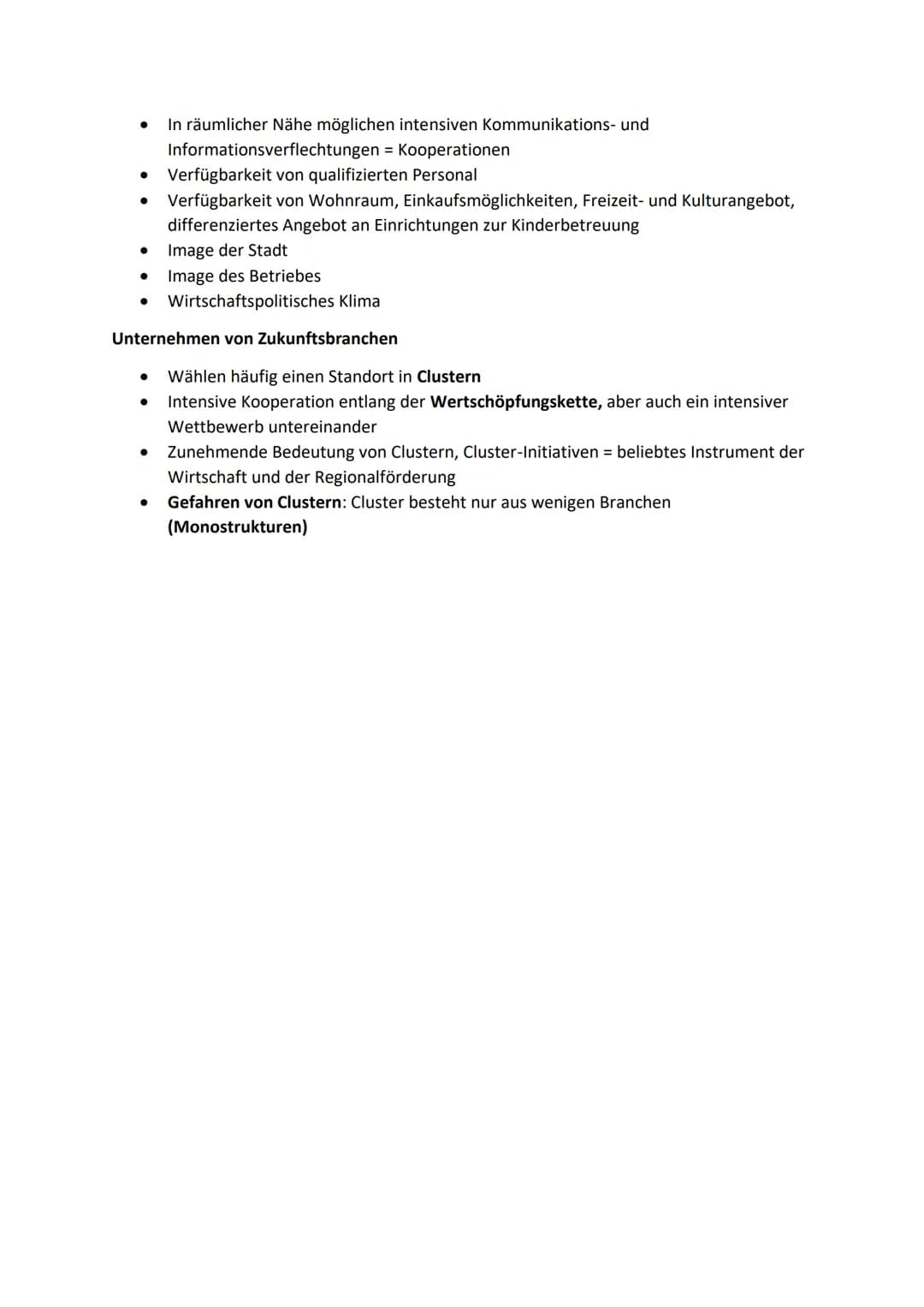 Bedeutungswandel von Standortfaktoren
Glossar:
Altindustrieller Standort
diversifiziert
Diversifizierung
Agglomerationsvorteile
Primärer Sek