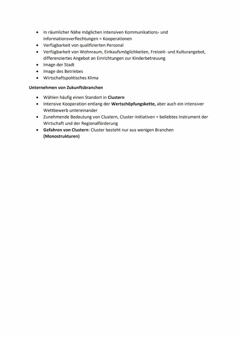 Bedeutungswandel von Standortfaktoren
Glossar:
Altindustrieller Standort
diversifiziert
Diversifizierung
Agglomerationsvorteile
Primärer Sek