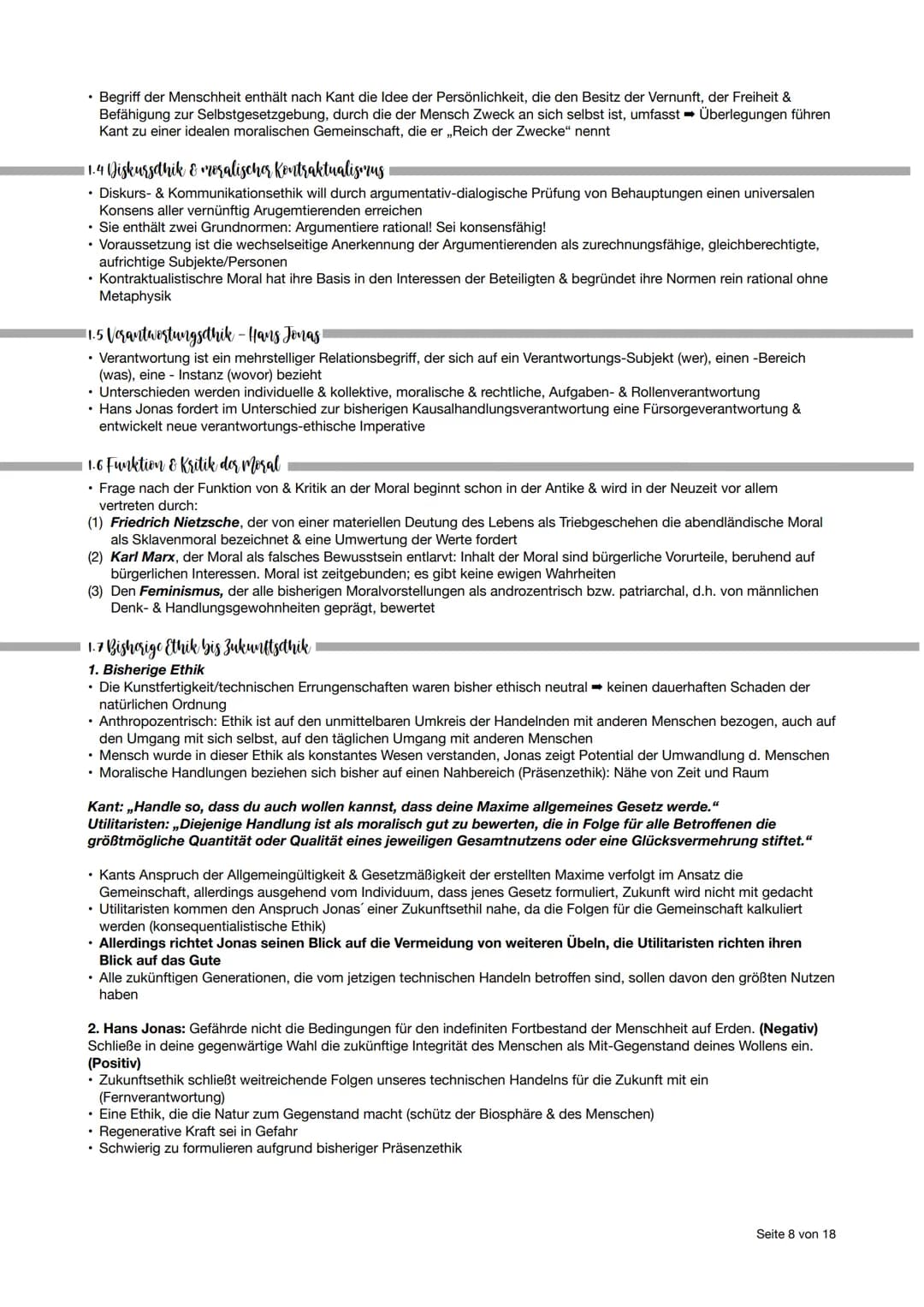 ▪ Philosophic Abitur - Thomanubersicht
1. Kurshalbjahr - Erkenntnisphilosophie
• Substanzdualismus: Geist & Körper bilden zwei Substanzen; w