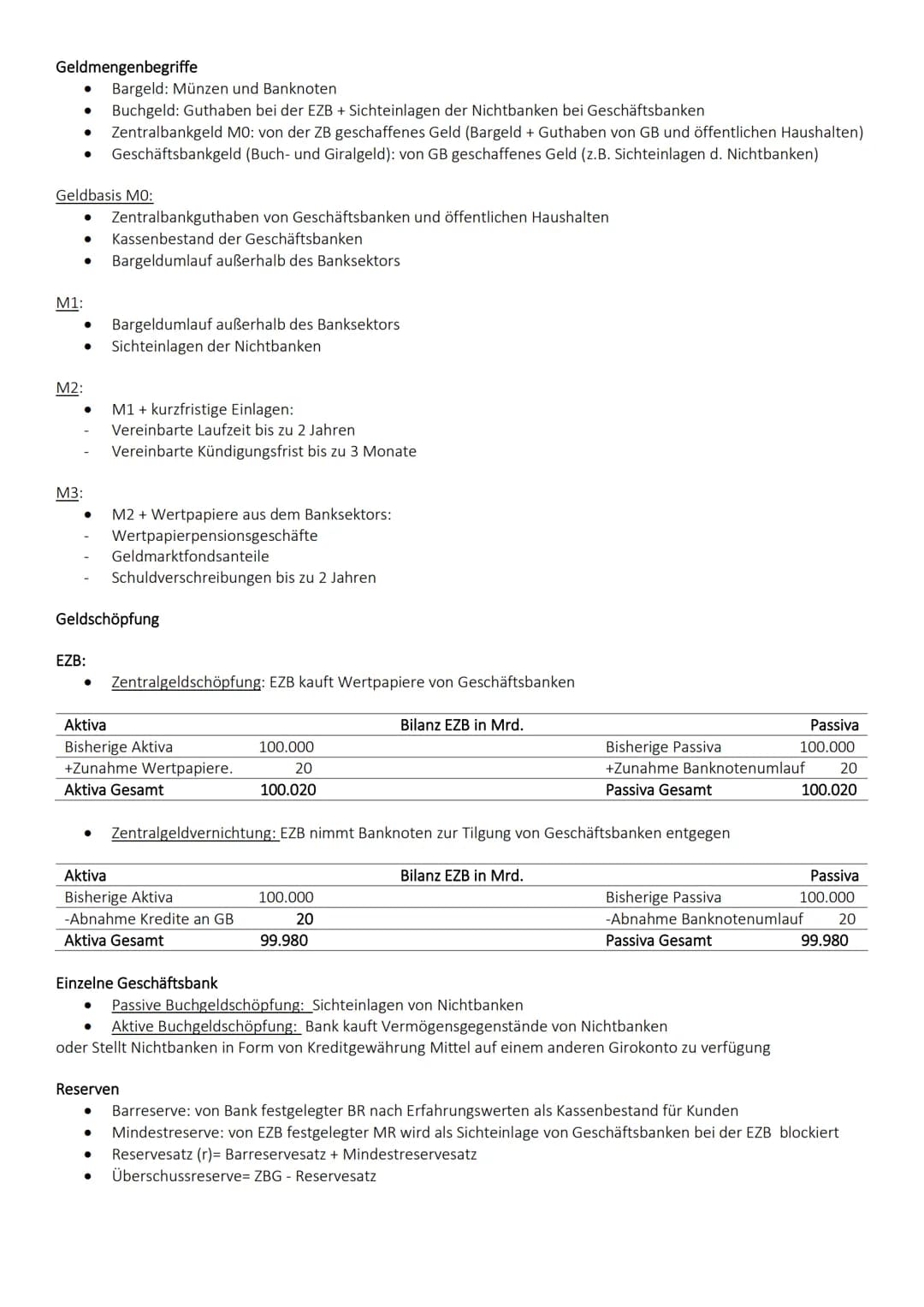 Zusammenhang Geldmenge, Gütermengen, Preisniveau
Geldmenge Gütermenge -> Preisstabilität
Vereinfachter Wirtschaftskreislauf
Unternehmen (Pro
