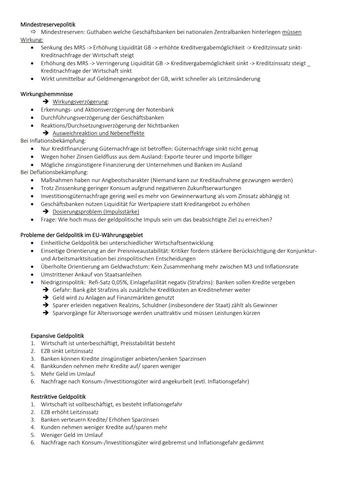 Zusammenhang Geldmenge, Gütermengen, Preisniveau
Geldmenge Gütermenge -> Preisstabilität
Vereinfachter Wirtschaftskreislauf
Unternehmen (Pro