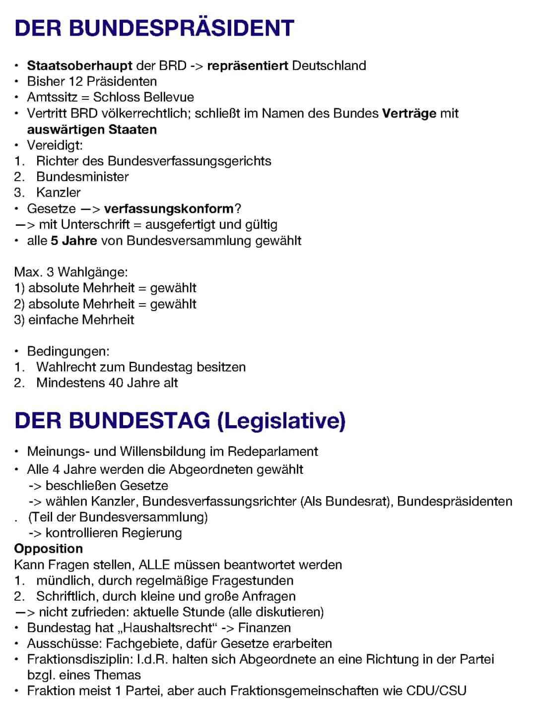 Die Verfassungsorgane