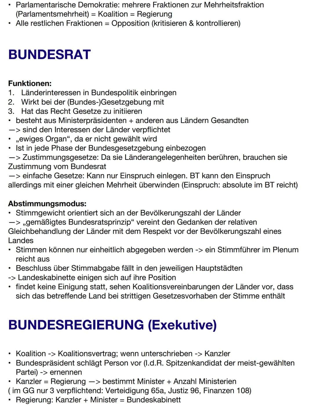 DER BUNDESPRÄSIDENT
Staatsoberhaupt der BRD -> repräsentiert Deutschland
Bisher 12 Präsidenten
• Amtssitz
• Vertritt BRD völkerrechtlich; sc