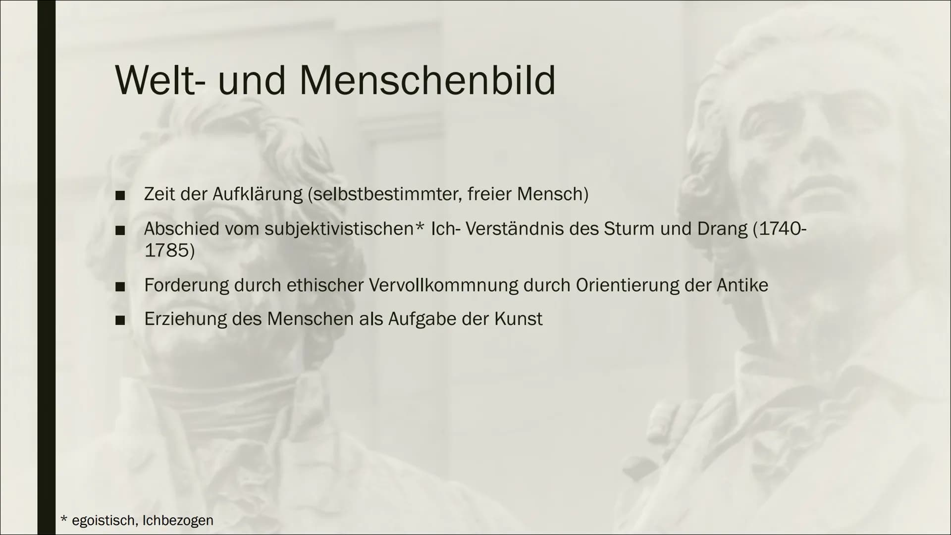 DIE EPOCHE DER KLASSIK
1786-1832
D LK Tes, Leena Mahnin Themen:
Der Begriff,,klassisch"
Historischer Kontext
Welt- und Menschenbild
Themen &