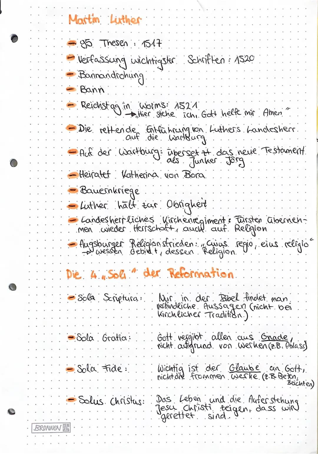 BRUNNEN
Martin Luther
·95 Thesen: 1517
• Verfassung wichtigster Schriften 1520
Bannandrohung
Bann
Reichstag in Worms: 1521
Hier stehe ich, G