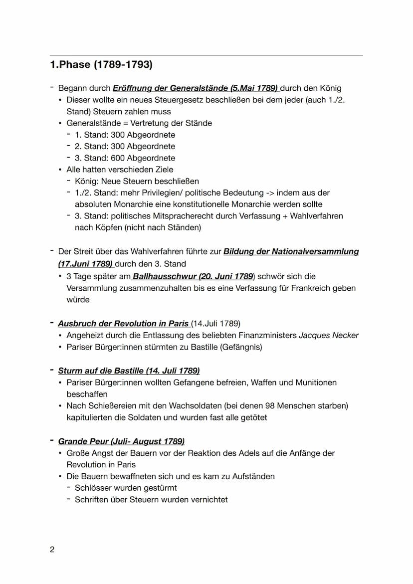 Meria (Knowunity: meria_know)
Französische Revolution 1789
Ursachen
- Finanzkrise (Schulden)
• Von den Einnahmen gingen trotz alle dem 6% in