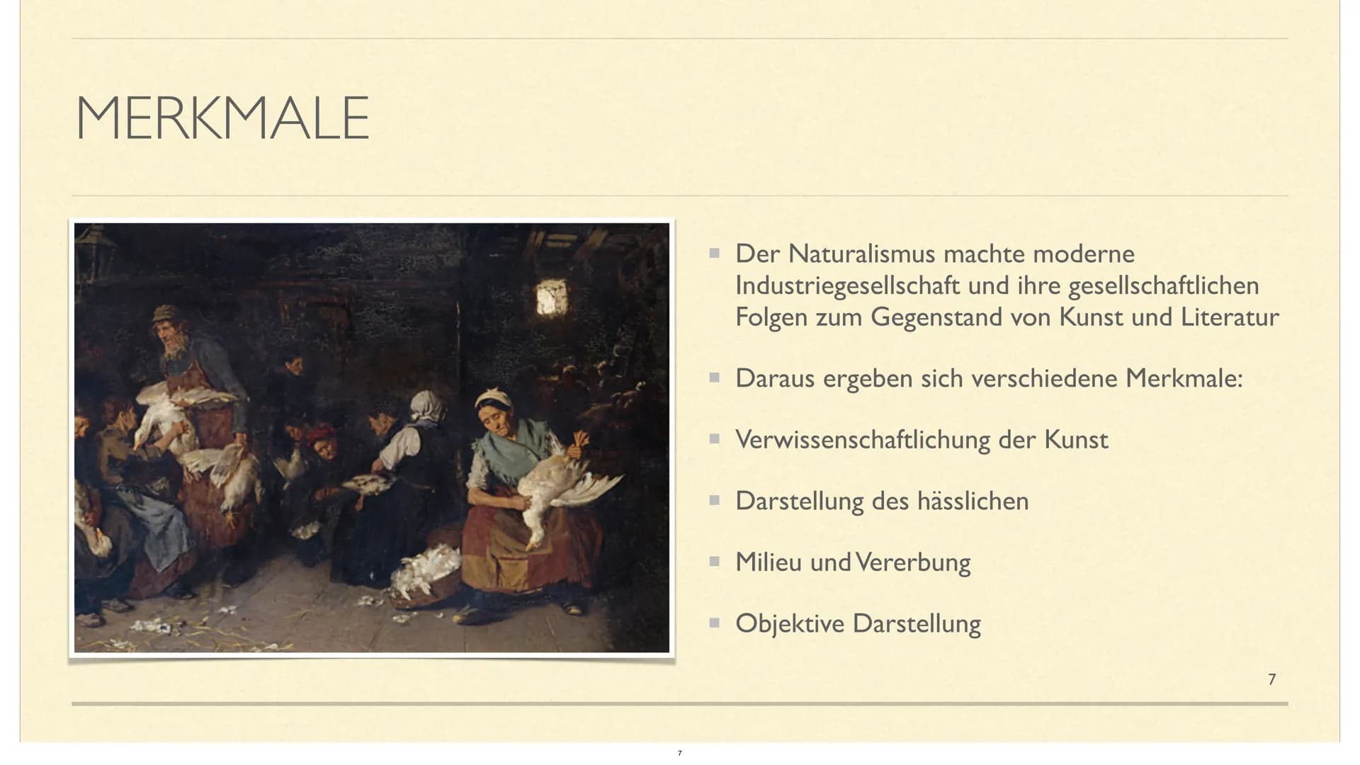 LITERATUREPOCHE NATURALISMUS GLIEDERUNG
■ I.Definition
2. Allgemeines
■ 3.Historischer Kontext
■ 4.Merkmale
▪ 5.Literatur des Naturalismus u