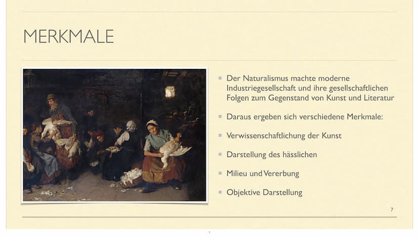 LITERATUREPOCHE NATURALISMUS GLIEDERUNG
■ I.Definition
2. Allgemeines
■ 3.Historischer Kontext
■ 4.Merkmale
▪ 5.Literatur des Naturalismus u