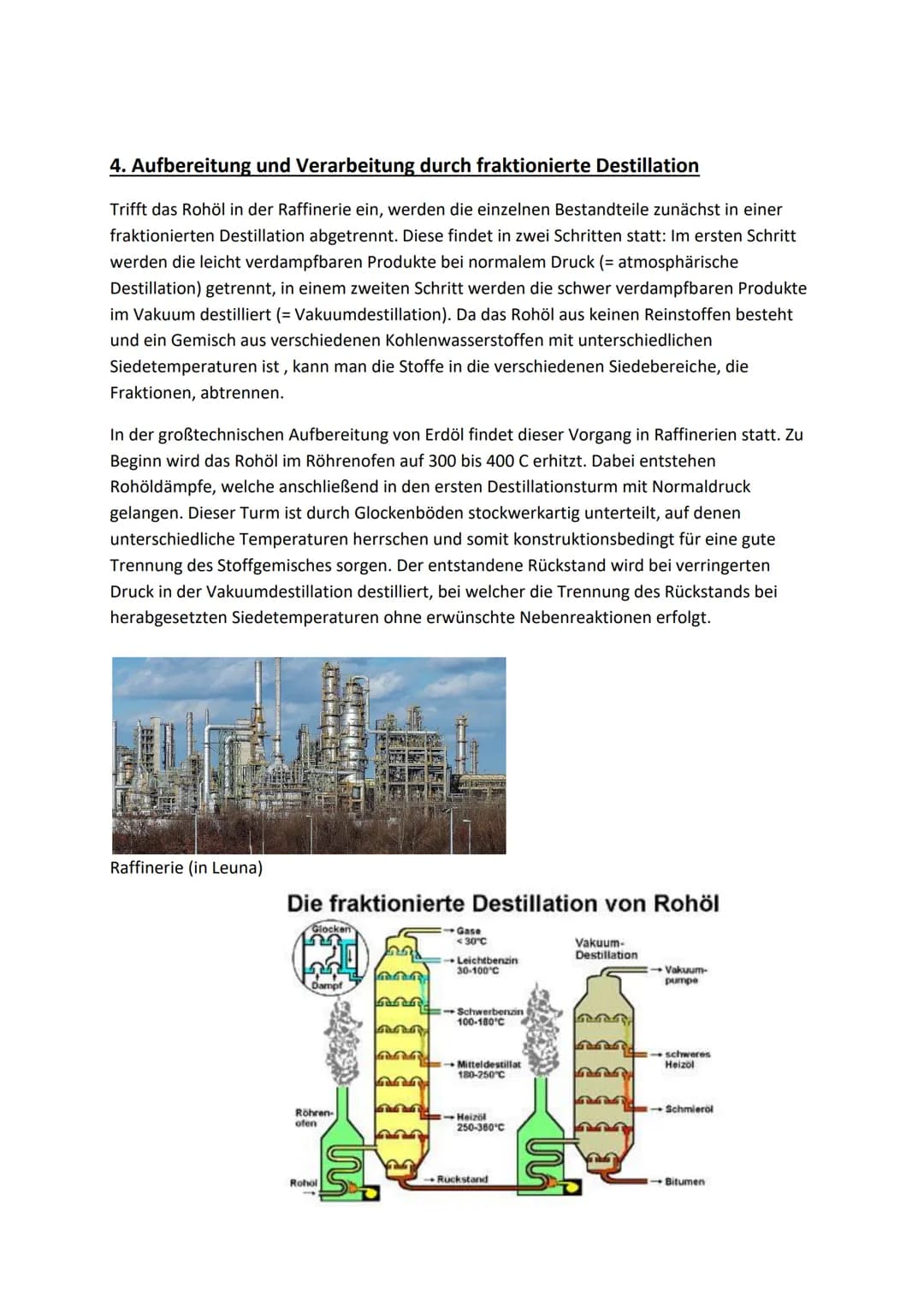 Erdöl - ein kostbarer Rohstoff Inhalt:
1. Zusammensetzung
Gliederung
2. Eigenschaften
3. Entstehung
4. Aufbereitung und Verarbeitung durch f