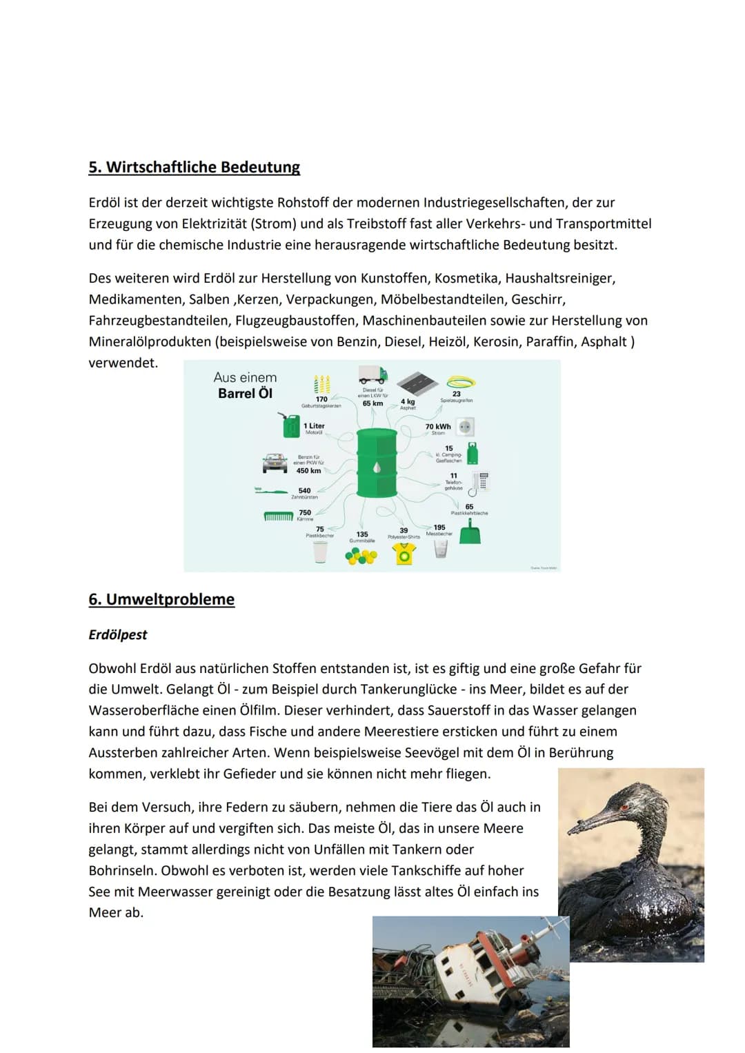 Erdöl - ein kostbarer Rohstoff Inhalt:
1. Zusammensetzung
Gliederung
2. Eigenschaften
3. Entstehung
4. Aufbereitung und Verarbeitung durch f