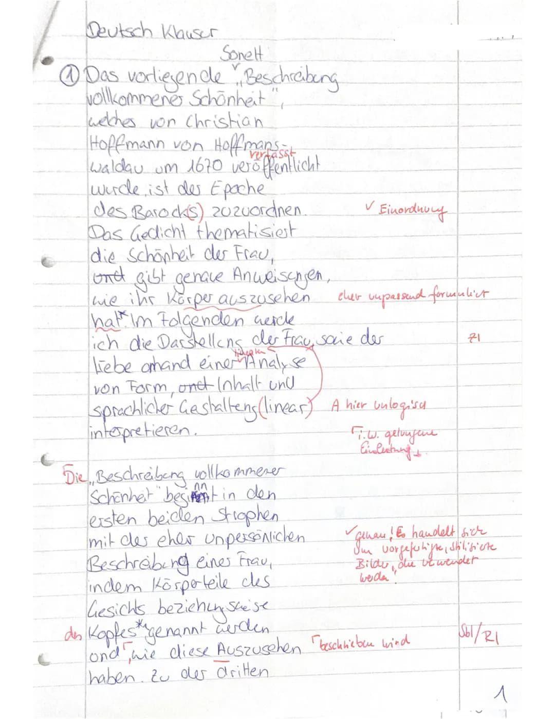 2
Klausur Nr. 3
Thema der UR: Vielfalt lyrischen Sprechens - Liebesauffassungen und
Liebeserfahrungen vom Mittelalter bis zur Gegenwart
Aufg