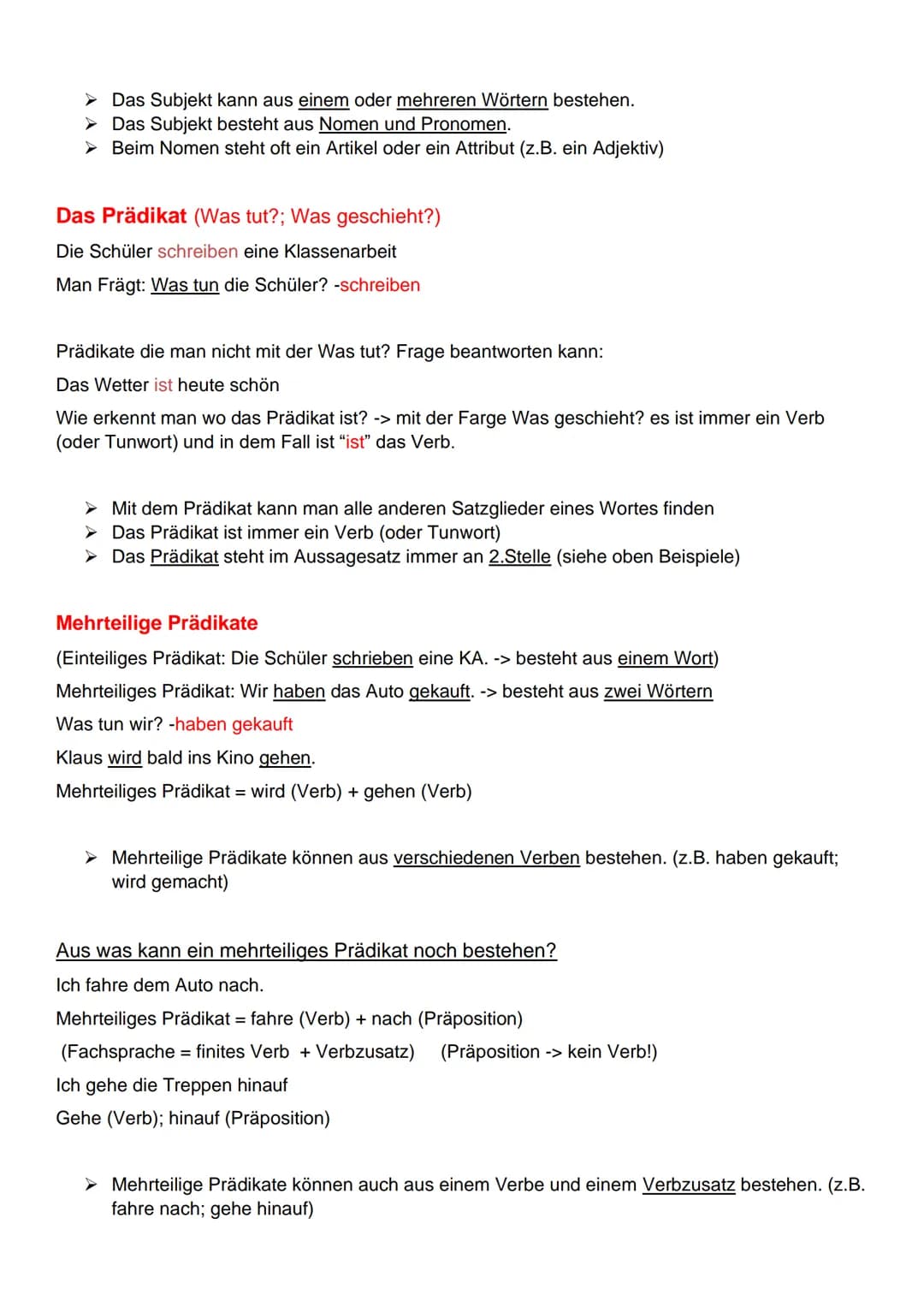 Satzglieder
➤ Satzglieder haben in jedem Satz eine bestimmte Aufgabe oder Funktion. Sie sagen
uns z. B. wer im Satz etwas tut oder wo es ges