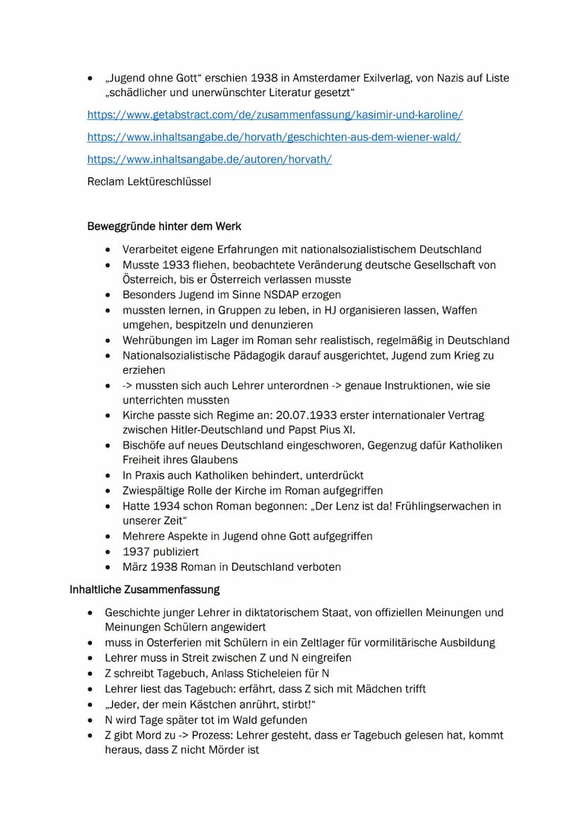 Buchvorstellung „Jugend ohne Gott" von Ödön von Horváth
Hitler über Jugenderziehung: „Meine Pädagogik ist hart. Das Schwache muss
weggehämme