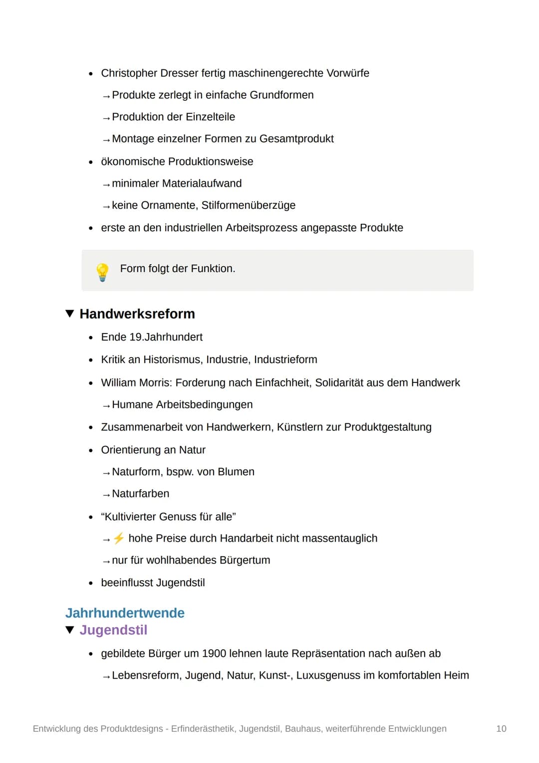 Aic
Entwicklung des
Produktdesigns -
Erfinderästhetik, Jugendstil,
Bauhaus, weiterführende
Entwicklungen
Q11/2
Das Design
▾ Definition des D