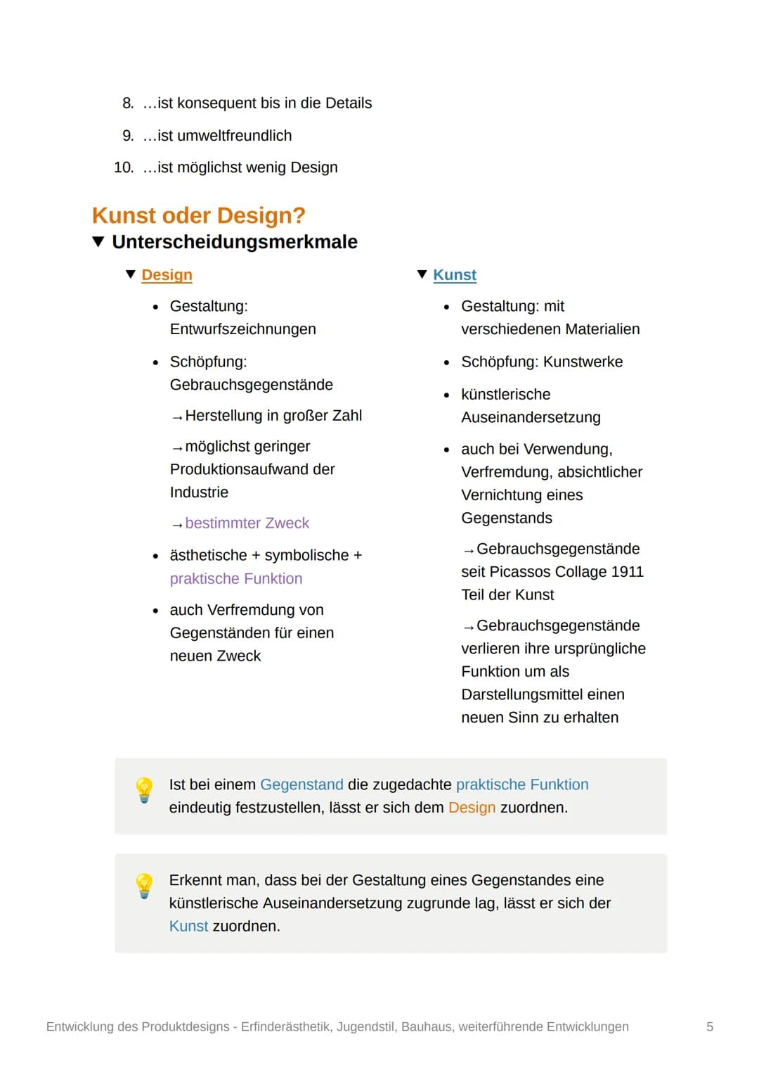Aic
Entwicklung des
Produktdesigns -
Erfinderästhetik, Jugendstil,
Bauhaus, weiterführende
Entwicklungen
Q11/2
Das Design
▾ Definition des D