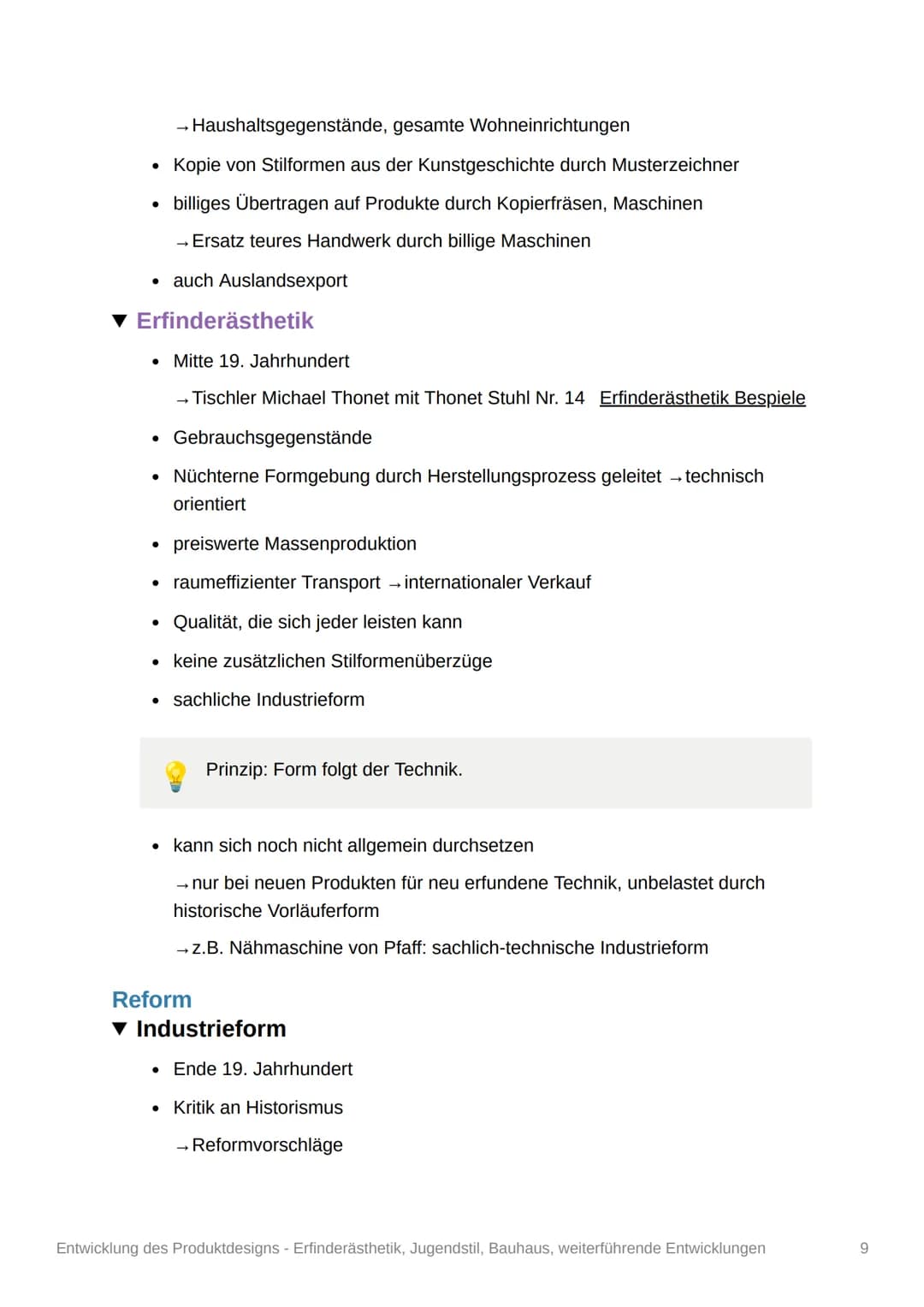 Aic
Entwicklung des
Produktdesigns -
Erfinderästhetik, Jugendstil,
Bauhaus, weiterführende
Entwicklungen
Q11/2
Das Design
▾ Definition des D