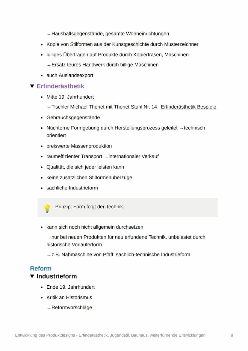 Aic
Entwicklung des
Produktdesigns -
Erfinderästhetik, Jugendstil,
Bauhaus, weiterführende
Entwicklungen
Q11/2
Das Design
▾ Definition des D