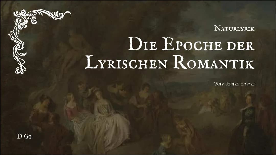 Epoche Romantik Naturlyrik