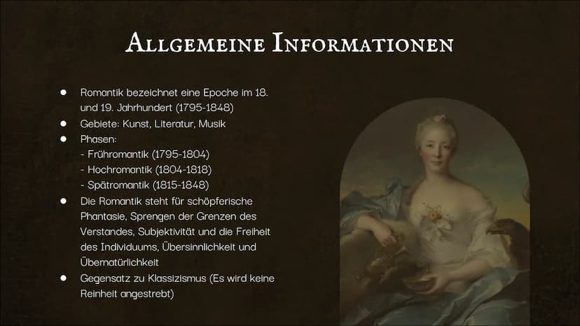 S
B
D GI
NATURLYRIK
DIE EPOCHE DER
LYRISCHEN ROMANTIK
47
Von: Janna, Emma INHALTSVERZEICHNIS
ΟΙ
ALLGEMEINES
Zeit, Autoren, Herkunft,
Geschic