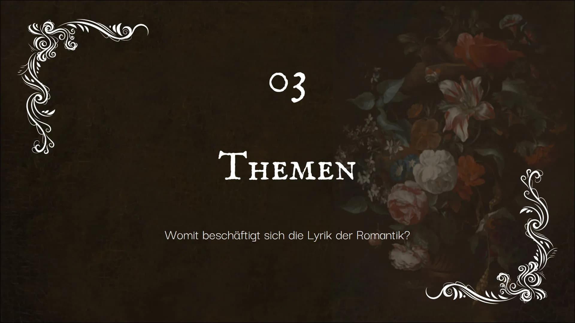 S
B
D GI
NATURLYRIK
DIE EPOCHE DER
LYRISCHEN ROMANTIK
47
Von: Janna, Emma INHALTSVERZEICHNIS
ΟΙ
ALLGEMEINES
Zeit, Autoren, Herkunft,
Geschic