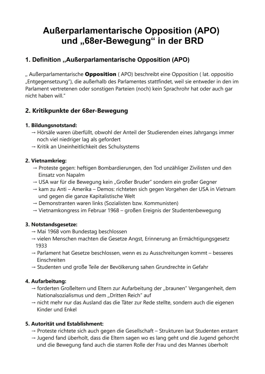 APO und 68er-Bewegung 