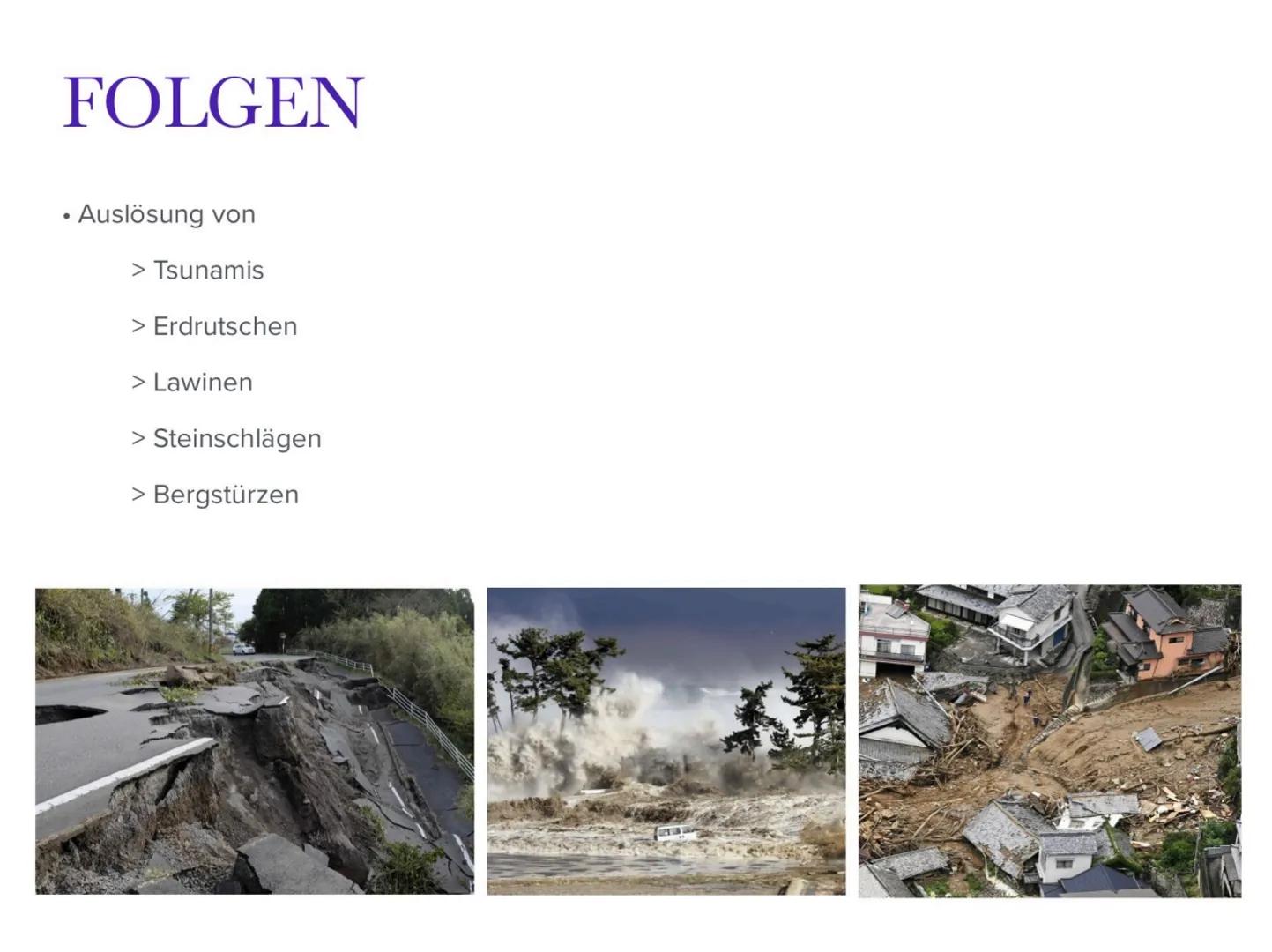 JOHANNA, ANNA, CARLA

# ERDBEBEN

Vom Naturereignis zur Katastrophe # ENTSTEHUNG

•Plattenbewegung

•mehrere große Krustenplatten

•pro Jahr