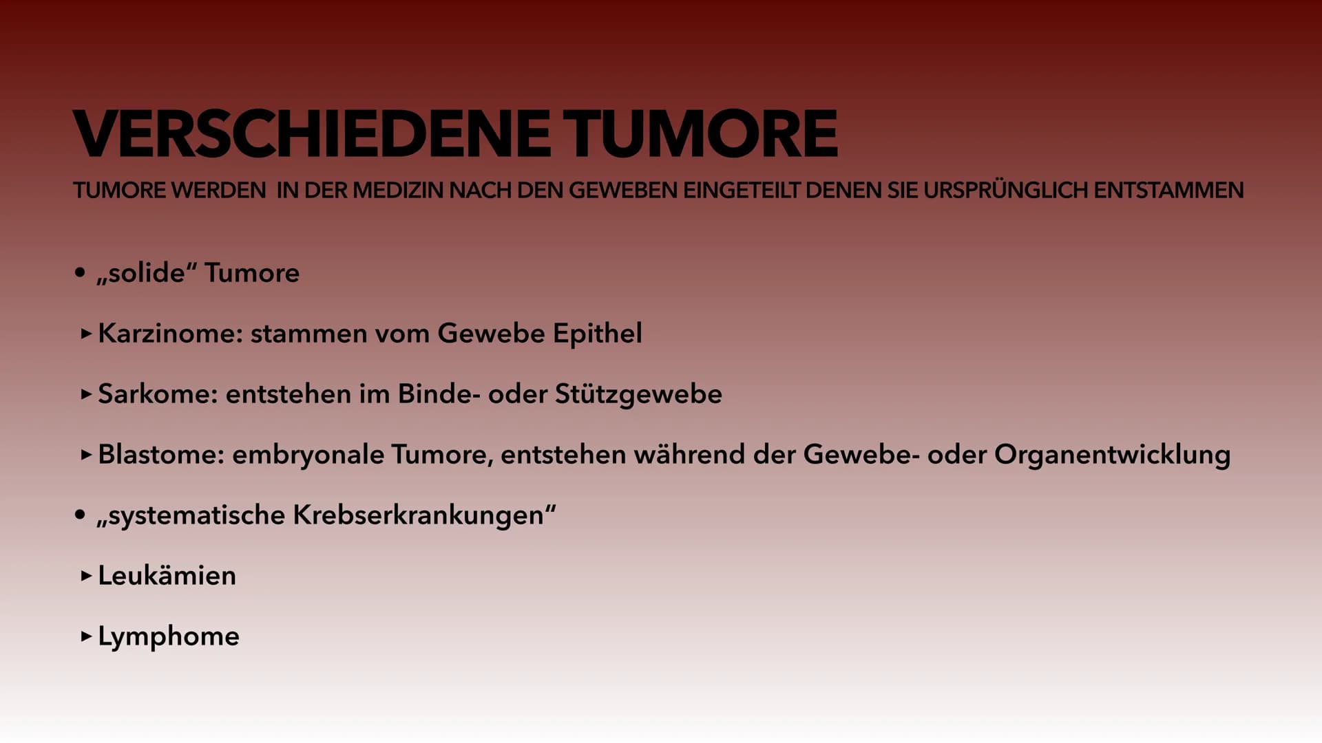 KREBS
WARUM ENTSTEHT KREBS UND WIE KOMMT ES DAZU?
ALIS MACHMOUCHI INHALTSVERZEICHNIS
• Was ist Krebs?
• Verschiedene Tumore
• Warum entsteht